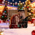 Personalized Photo Calendar Music Keychain Box – Custom Song Bag Charm Plays Music Gift for Her