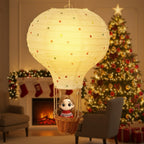 Personalized 3D Mini Figure Hot Air Balloon Night Light – Custom Photo Desk Figurine Gift