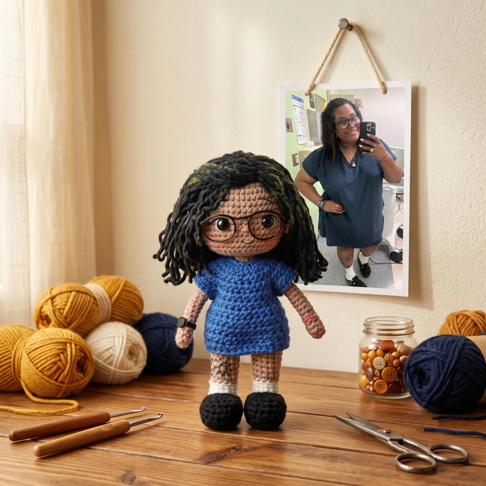 Custom Crochet Couple Doll – Personalized Valentine's Day Gift from Photo
