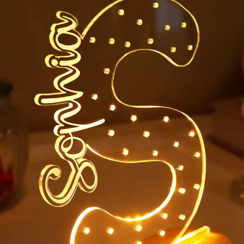 Personalized Name Earring Holder Night Light Birthday Gift for Her Custom Earring Display Acrylic Jewelry Organizer Gift for Mom