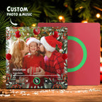 Personalized Family Photo Music Fridge Magnet Frameless – Custom Song Christmas Gift for Family