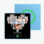 Personalized Photo & Name Music Fridge Magnet Colorful Frame with Heart – Custom Song Gift
