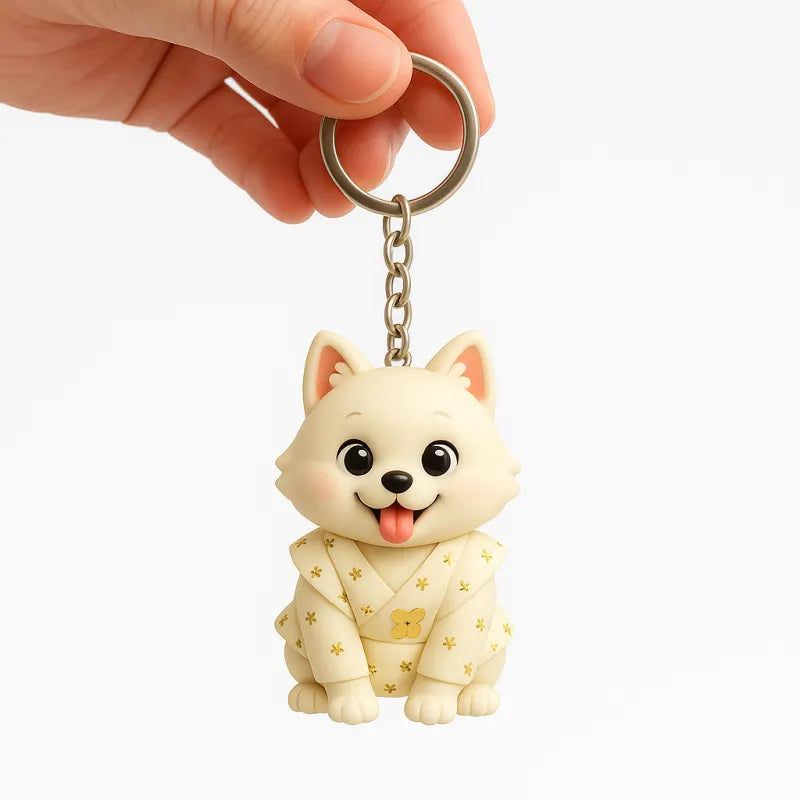 Personalized 3D Mini Figure Keychain from Photo – Custom Cartoon Character Keychain Gift