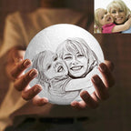 Custom 3D Moon Lamp – Personalized Photo Night Light, Christmas Gift for Family