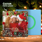 Personalized Family Photo Music Fridge Magnet Frameless – Custom Song Christmas Gift for Family