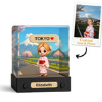 Personalized 3D Mini Figure with Acrylic Box from Photo – Custom Background Toy Figurine Gift