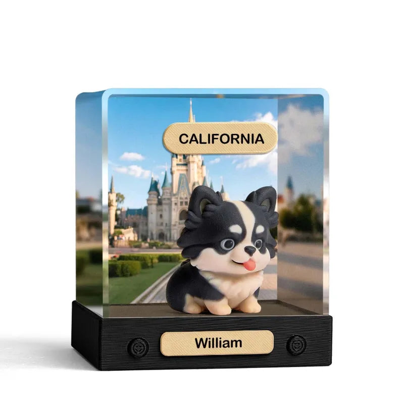 Personalized 3D Mini Figure with Acrylic Box from Photo – Custom Background Toy Figurine Gift
