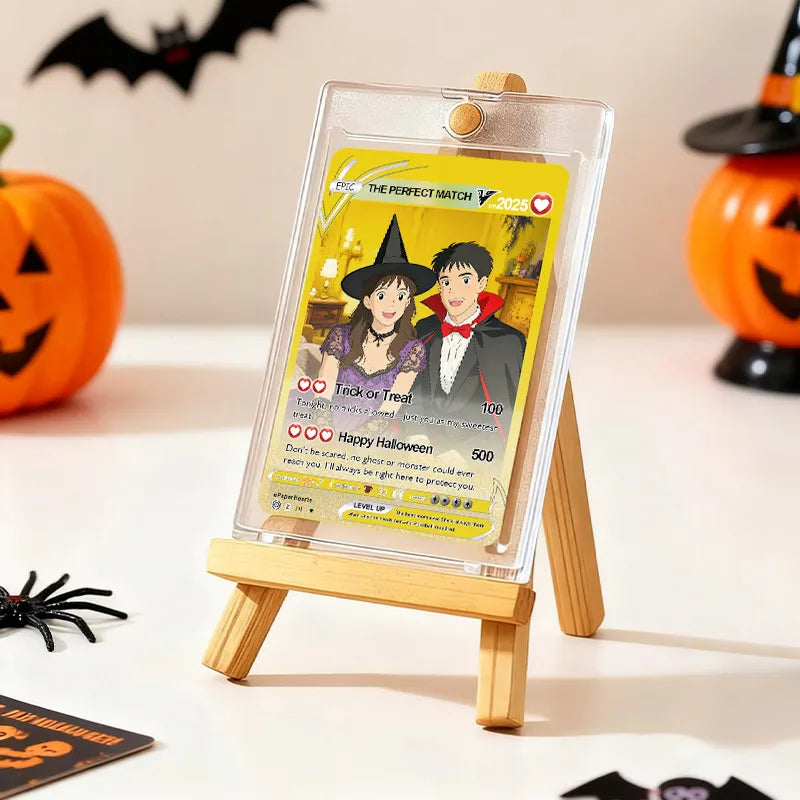 Custom Halloween Poke Card Custom Poke Present with Acrylic Case Cartoon Card Halloween Gifts
