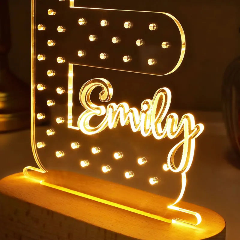 Personalized Name Earring Holder Night Light Birthday Gift for Her Custom Earring Display Acrylic Jewelry Organizer Gift for Mom