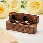 Personalized Engraved Wooden Ring Bearer Box – Custom Vow Wedding Proposal Gift for Couple