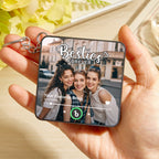 Personalized Photo Music Keychain Box – Custom Song Bag Charm Plays Music Gift for Friends