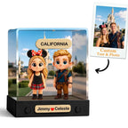 Personalized 3D Mini Figure with Acrylic Box from Photo – Custom Background Toy Figurine Gift