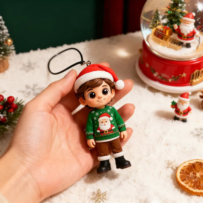 Personalized 3D Mini Figure Car Hanging Ornament – Custom Photo Character Car Decoration