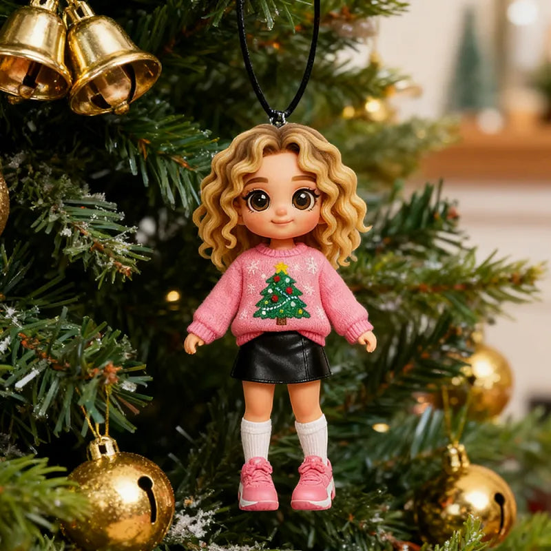 Personalized 3D Mini Figure Car Hanging Ornament – Custom Photo Character Car Decoration