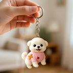 Personalized 3D Mini Figure Keychain from Photo – Custom Cartoon Character Keychain Gift