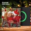 Personalized Family Photo Music Fridge Magnet Frameless – Custom Song Christmas Gift for Family