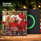 Personalized Family Photo Music Fridge Magnet Frameless – Custom Song Christmas Gift for Family