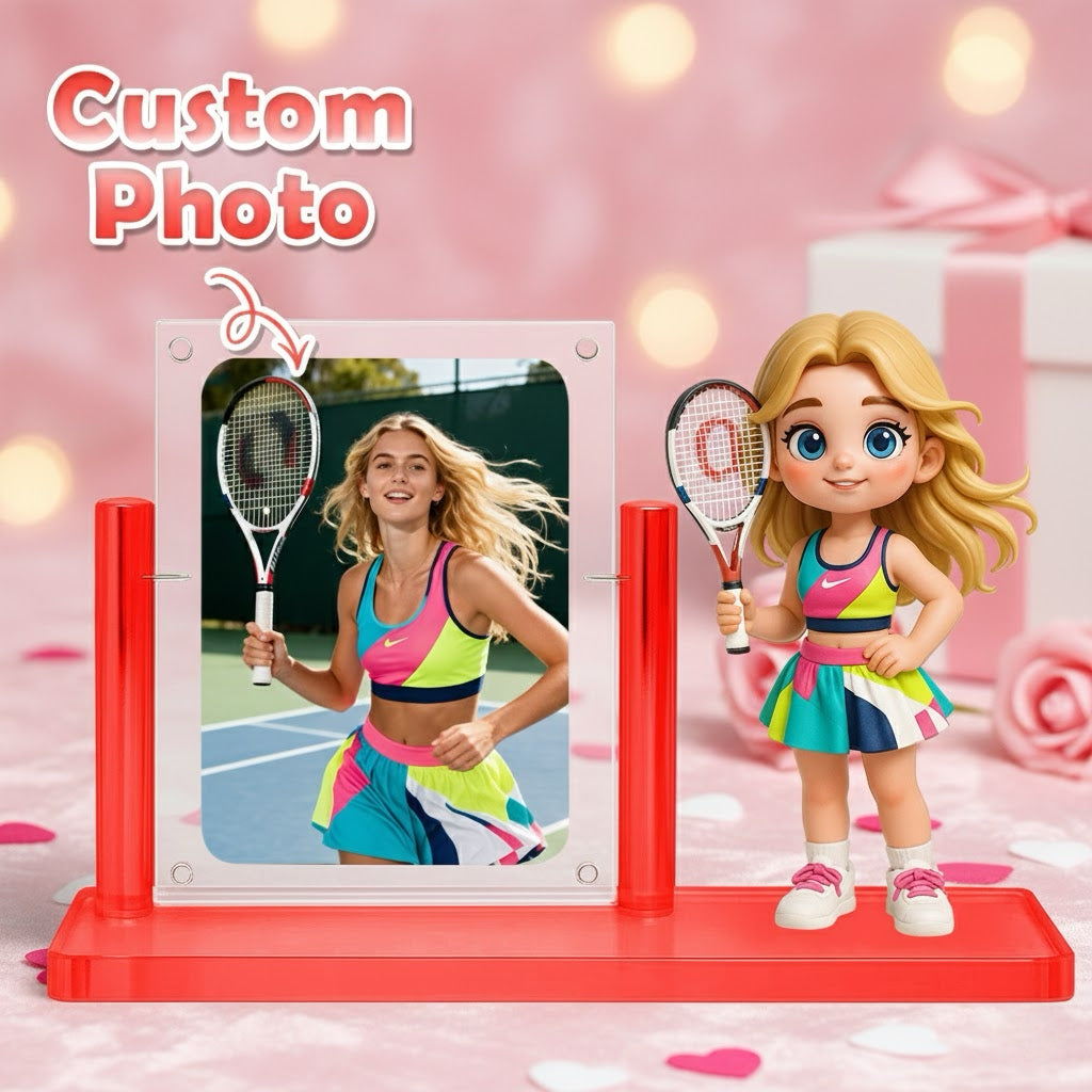 Personalized 3D Mini Figure with Colorful Base from Photo – Custom Toy Figurine Birthday Gift