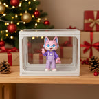 Personalized 3D Mini Figure Glass Dollhouse – Custom Photo Scene Display Case Christmas Gift