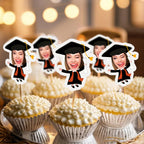 Personalized Graduation Cupcake Toppers – Custom Name Cake Decoration Party Favor Gift