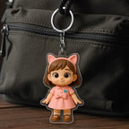 Personalized Photo Cartoon Style Figure Acrylic Keychain Bag Charm Unique Custom Keepsake Gift For Girlfriend Anniversary Birthday Gift