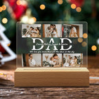 Personalized Dad LED Night Light – Custom 6 Photos & Text Acrylic Lamp, Father's Day Gift