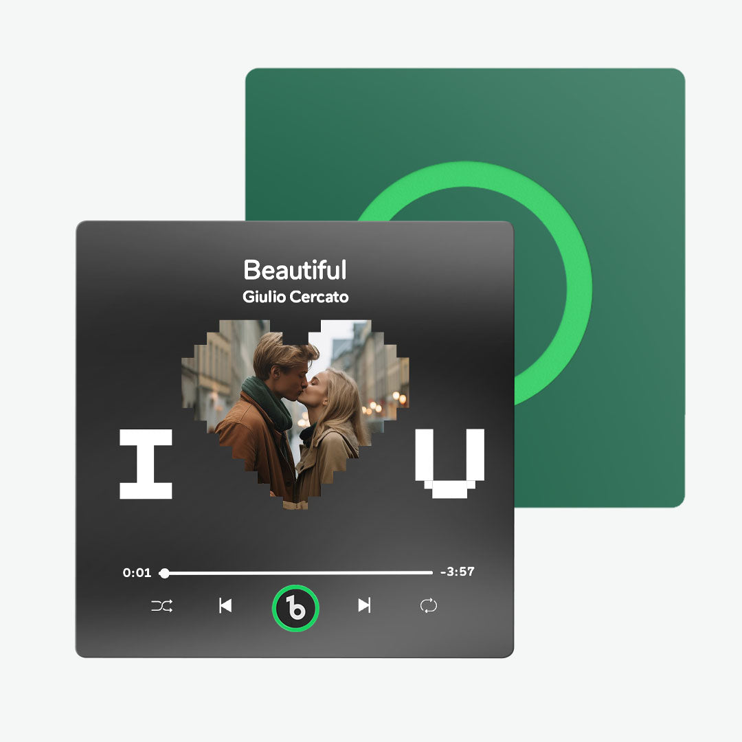 Personalized Photo Music Fridge Magnet Frameless Album Sticker – Custom Song Valentine's Day Gift