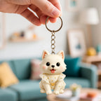 Personalized 3D Mini Figure Keychain from Photo – Custom Cartoon Character Keychain Gift