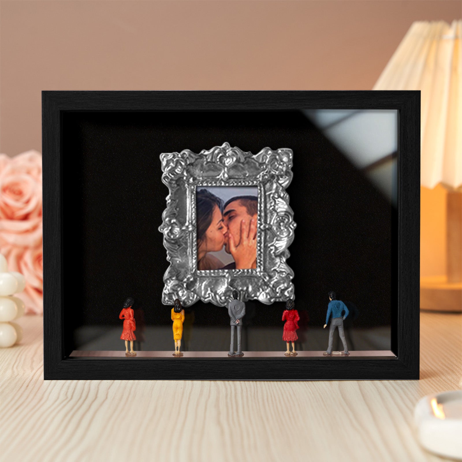 Museum of Us Miniature Museum Frame – Black, Personalized Couples Gift for Valentine's Day & Anniversary