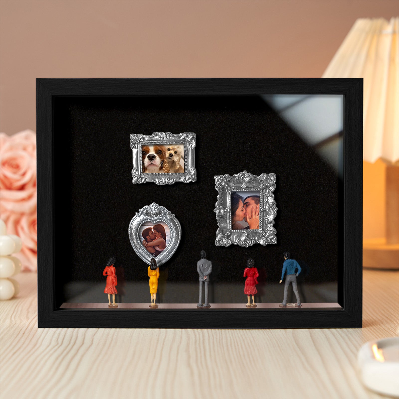 Museum of Us Miniature Museum Frame – Black, Personalized Couples Gift for Valentine's Day & Anniversary
