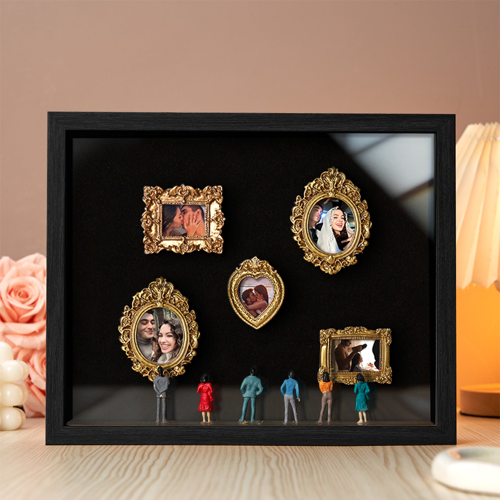 Museum of Us Miniature Museum Frame – Black, Personalized Couples Gift for Valentine's Day & Anniversary