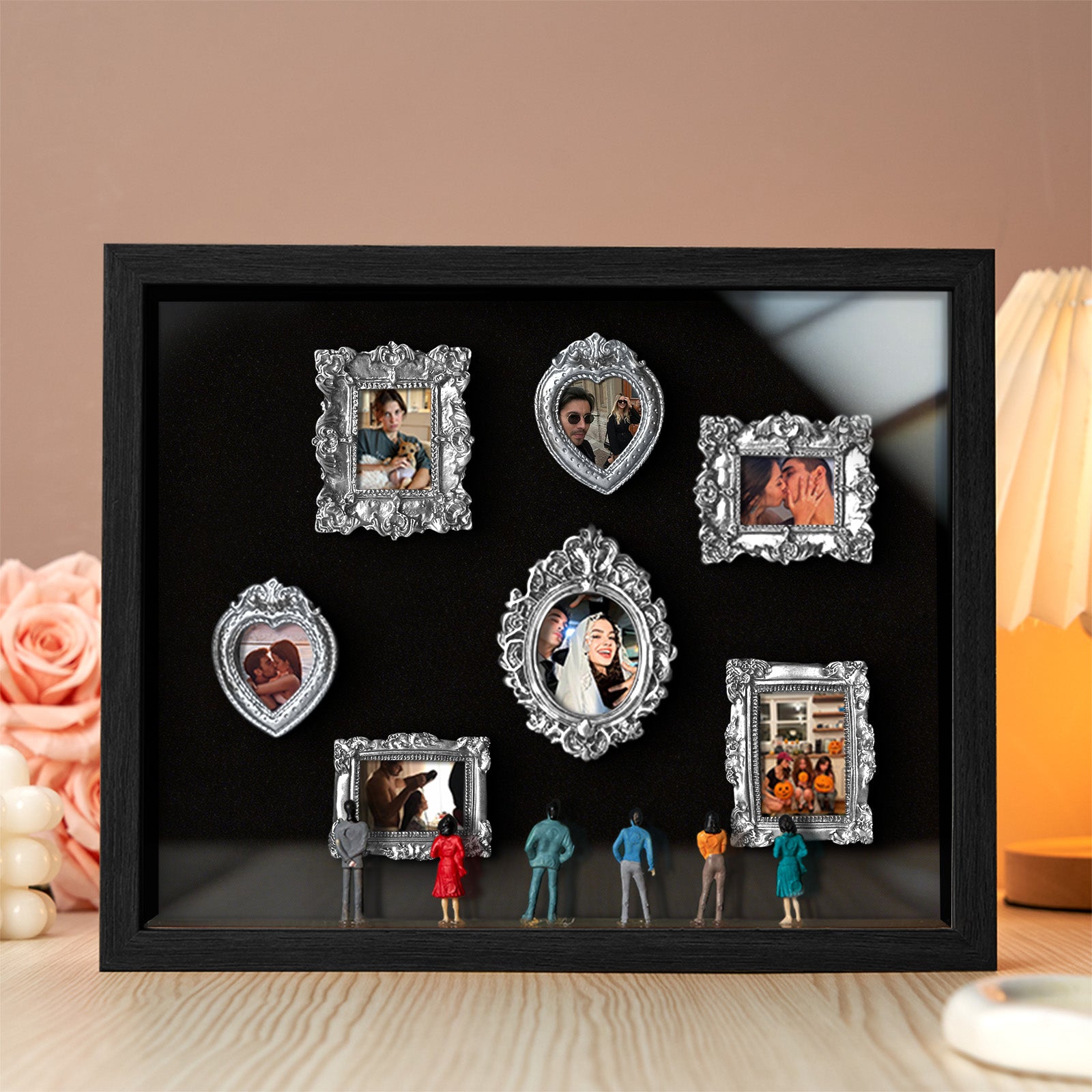 Museum of Us Miniature Museum Frame – Black, Personalized Couples Gift for Valentine's Day & Anniversary