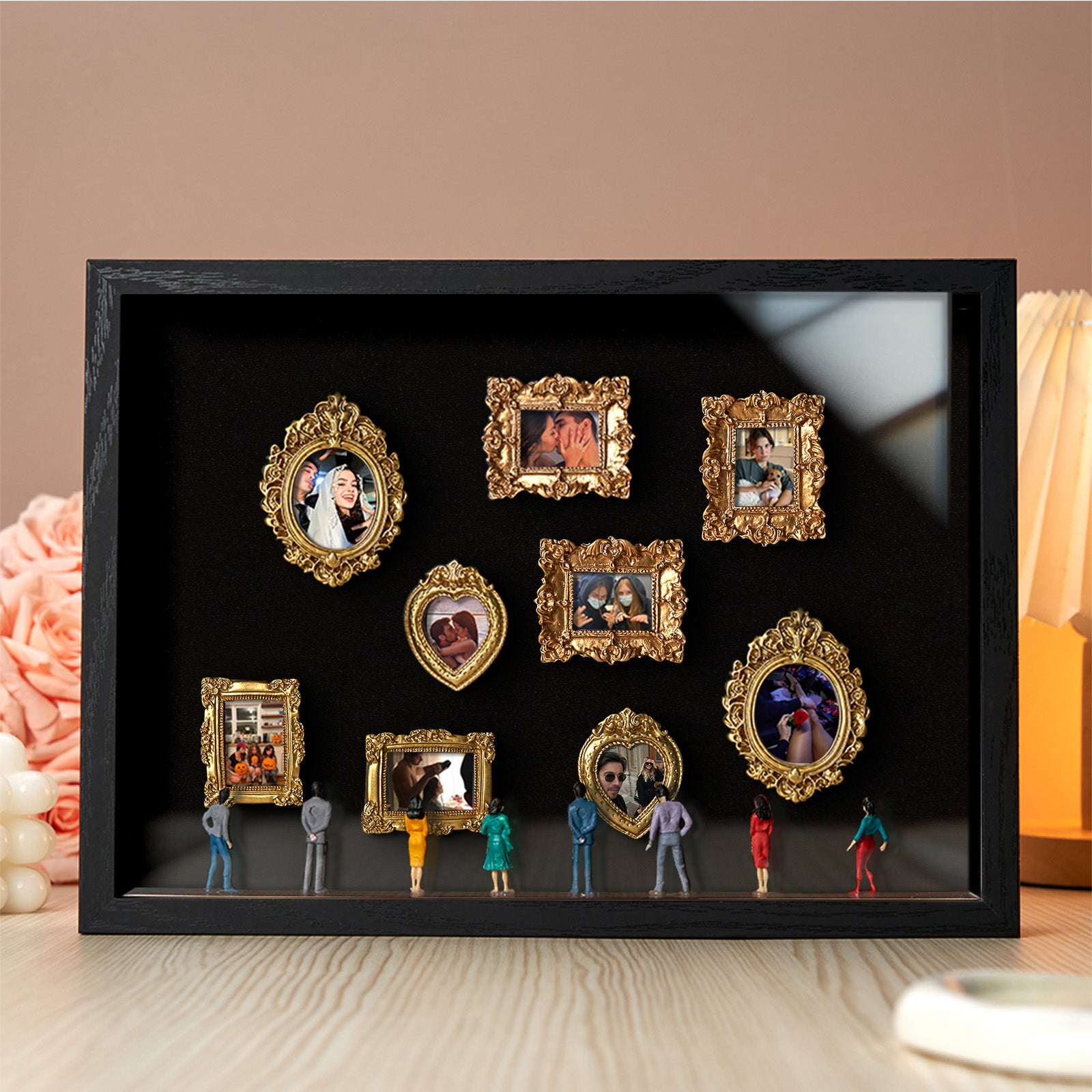 Museum of Us Miniature Museum Frame – Black, Personalized Couples Gift for Valentine's Day & Anniversary