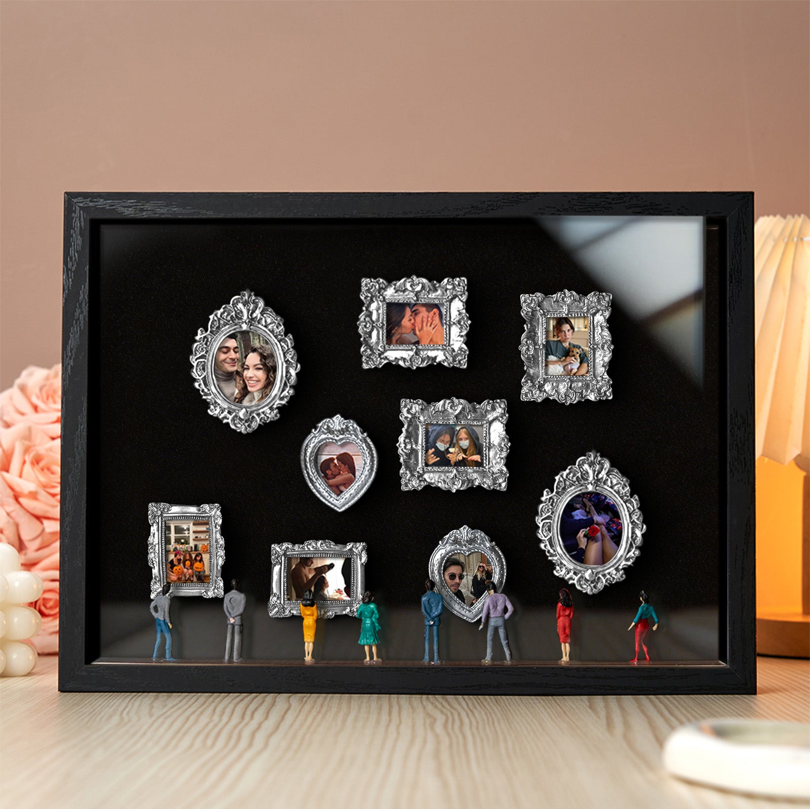 Museum of Us Miniature Museum Frame – Black, Personalized Couples Gift for Valentine's Day & Anniversary