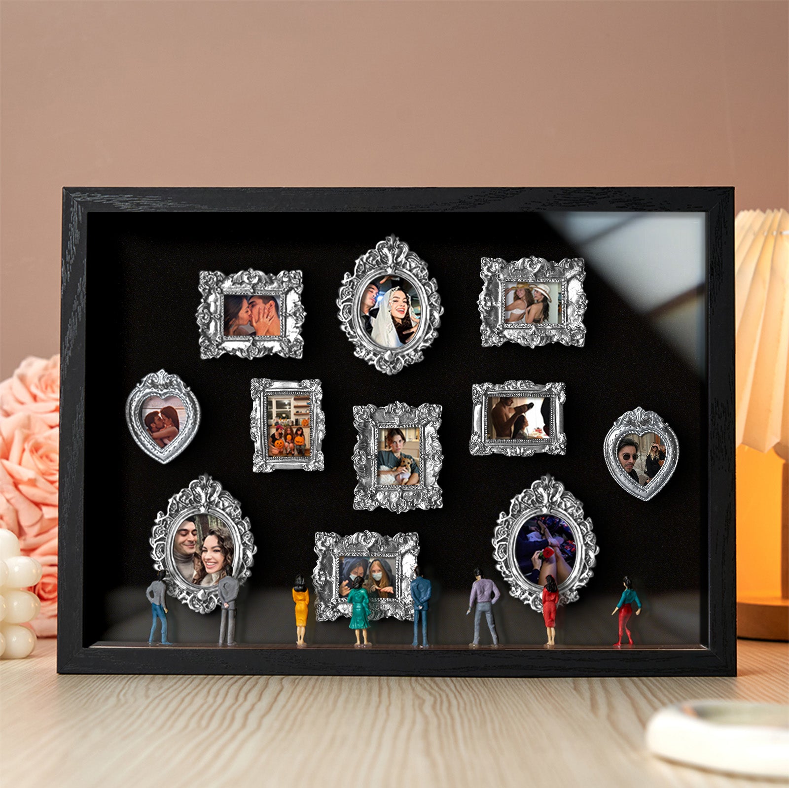 Museum of Us Miniature Museum Frame – Black, Personalized Couples Gift for Valentine's Day & Anniversary