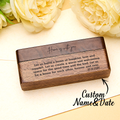 Personalized Engraved Wooden Ring Bearer Box – Custom Vow Wedding Proposal Gift for Couple