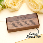 Personalized Engraved Wooden Ring Bearer Box – Custom Vow Wedding Proposal Gift for Couple