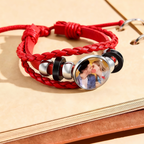 Custom Photo PU Leather Bracelet Personalized Picture Bracelet Valentine's Day Birthday Gift
