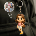 Personalized Photo Cartoon Style Figure Acrylic Keychain Bag Charm Unique Custom Keepsake Gift For Girlfriend Anniversary Birthday Gift