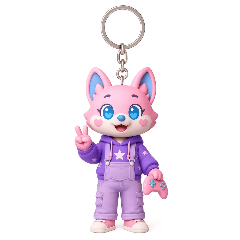 Personalized 3D Mini Figure Keychain from Photo – Custom Cartoon Character Keychain Gift