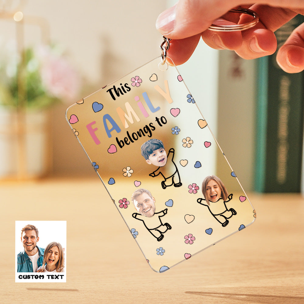 Personalized Acrylic Keychain Custom Face & Text – Anniversary Birthday Gift for Her