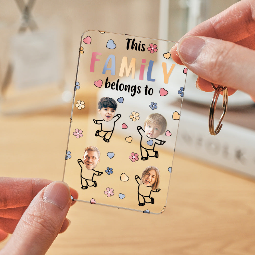 Personalized Acrylic Keychain Custom Face & Text – Anniversary Birthday Gift for Her