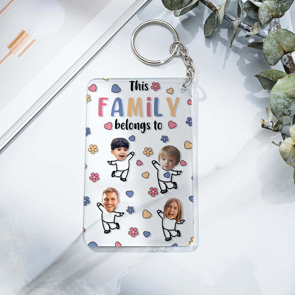 Personalized Acrylic Keychain Custom Face & Text – Anniversary Birthday Gift for Her
