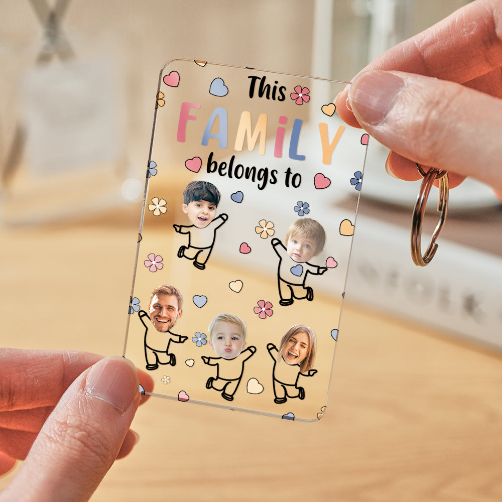 Personalized Acrylic Keychain Custom Face & Text – Anniversary Birthday Gift for Her