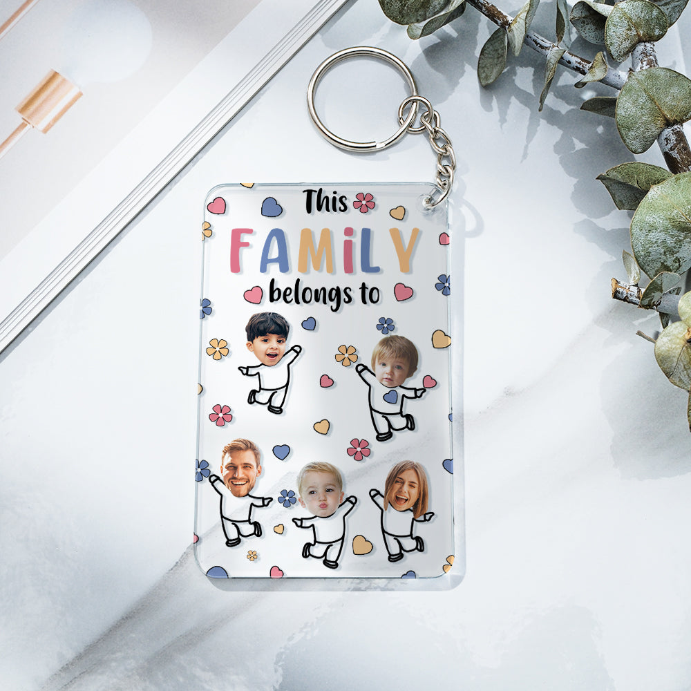 Personalized Acrylic Keychain Custom Face & Text – Anniversary Birthday Gift for Her