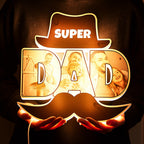 Personalized Photo Beard Night Light – Custom LED Lamp, Father's Day Gift