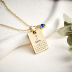 [Test sync] Custom Date & Birthstone Anniversary Necklace Personalized Calendar Necklace Birthday Gift for Her copy 1