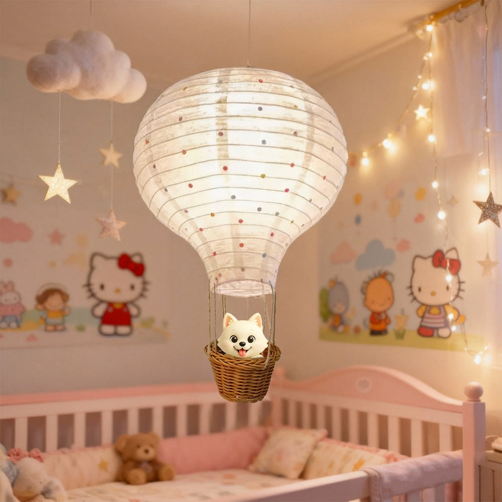 Personalized 3D Mini Figure Hot Air Balloon Night Light – Custom Photo Desk Figurine Gift