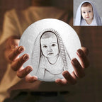 Custom 3D Moon Lamp – Personalized Photo Night Light, Christmas Gift for Family