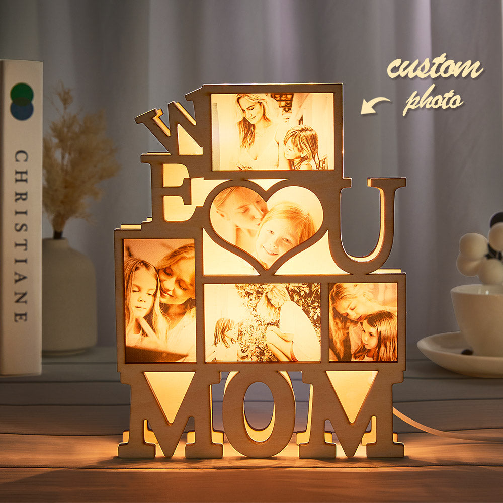 Custom Photo Night Light – Personalized 3D LED Lamp, Creative Gift for Mom